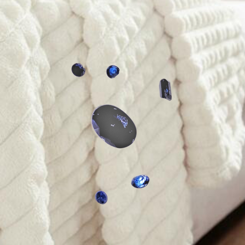 4. Six Genuine Blue Sapphire Gemstones. NWOT